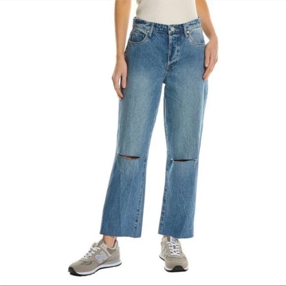 Blank Nyc Baxter Ribcage Straight Leg Jeans Knee cut Size 26